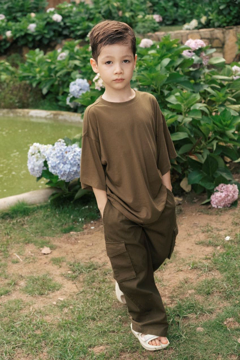 Organic Cotton Wide Leg Cargo Pant