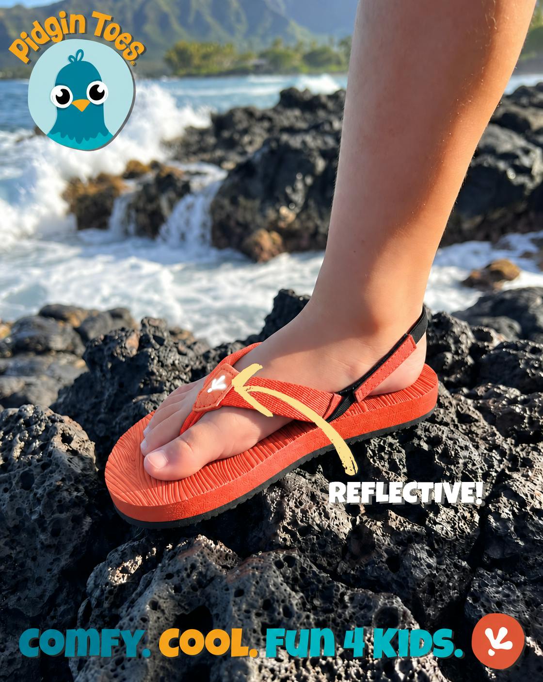 Pidgin Toes® Kids' Flip Flop, Sherbet