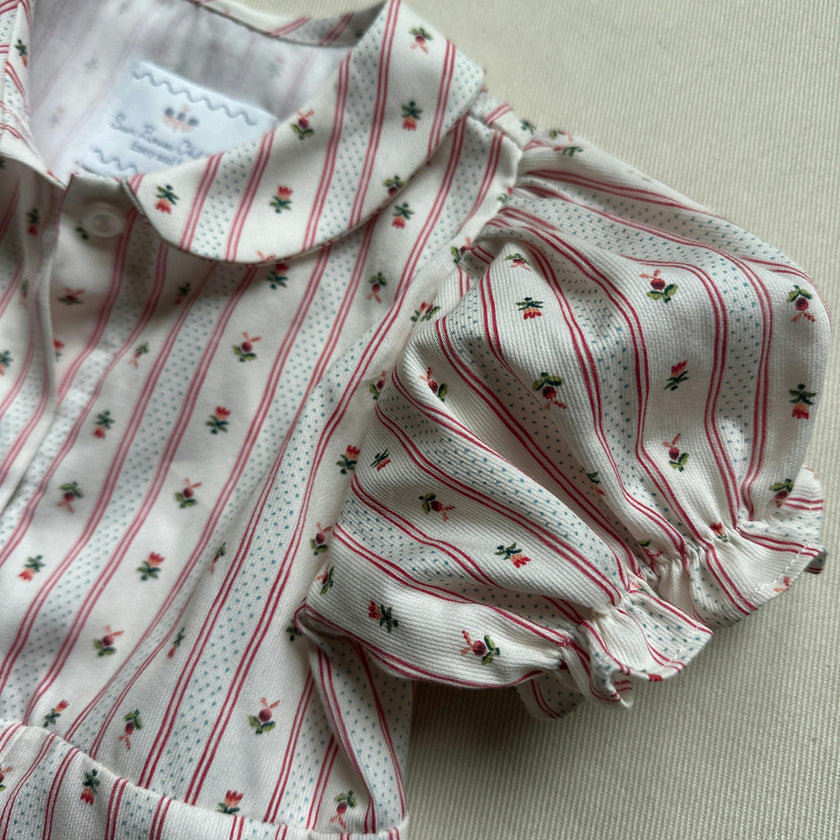 Charlotte Dress | Holiday Dot Stripe