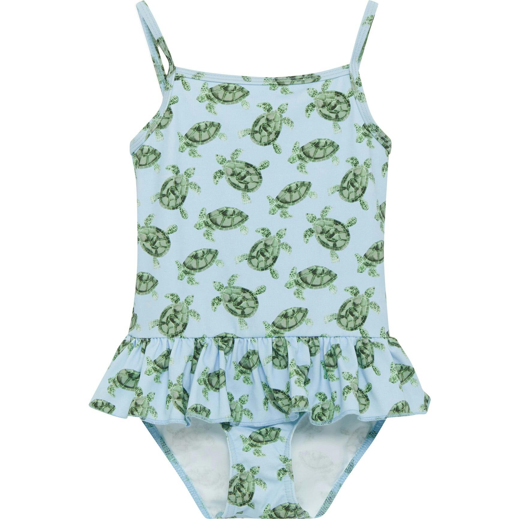 Peplum Swimsuit in Turtle