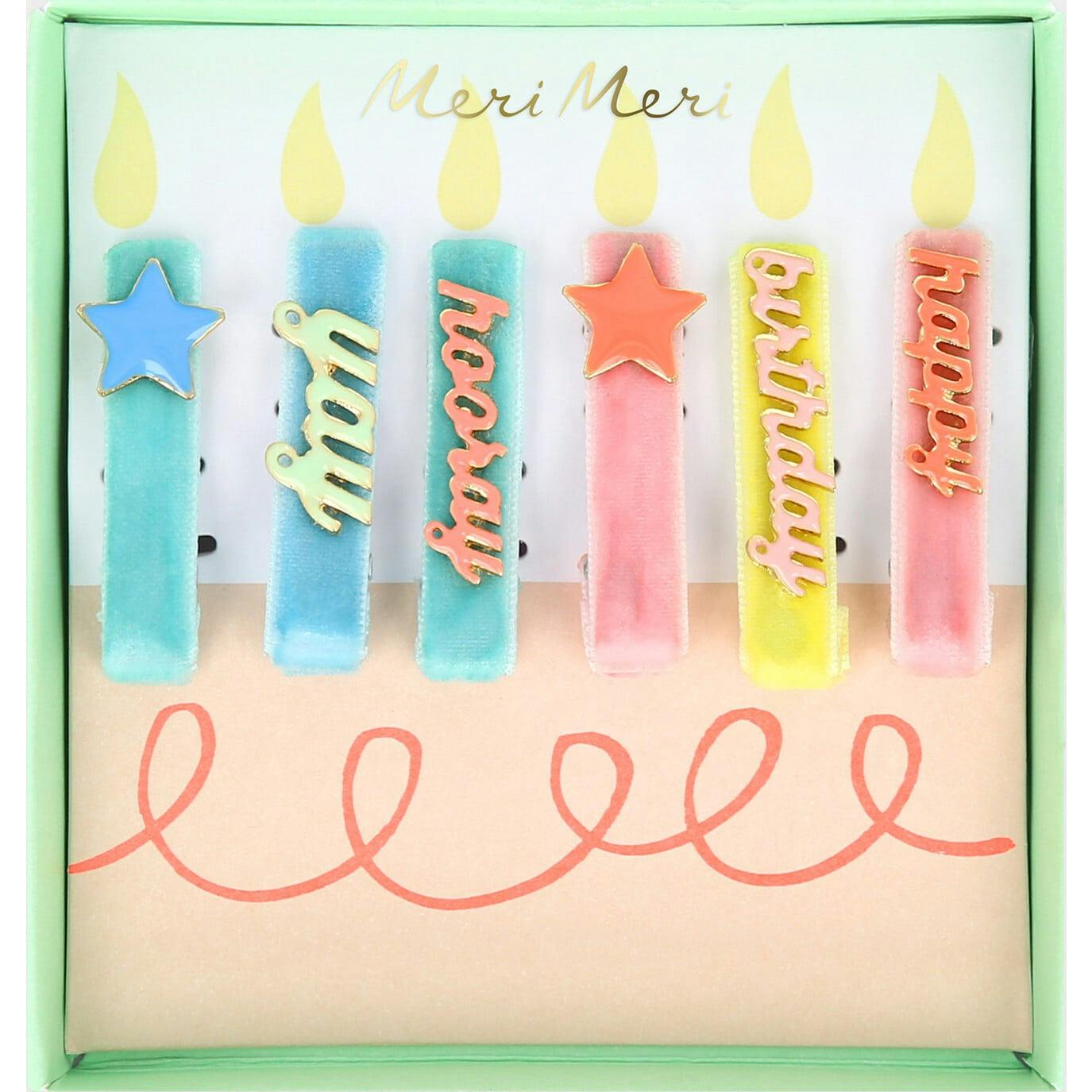 Happy Birthday Enamel Hair Clips
