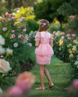 Blush Petal Princess Ruffle Pink Birthday Dress for Girls