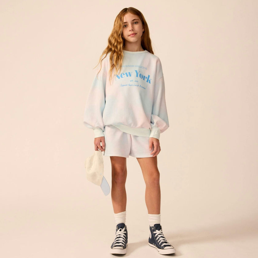 Organic Weekend Sweatshirt in Pink Cloud