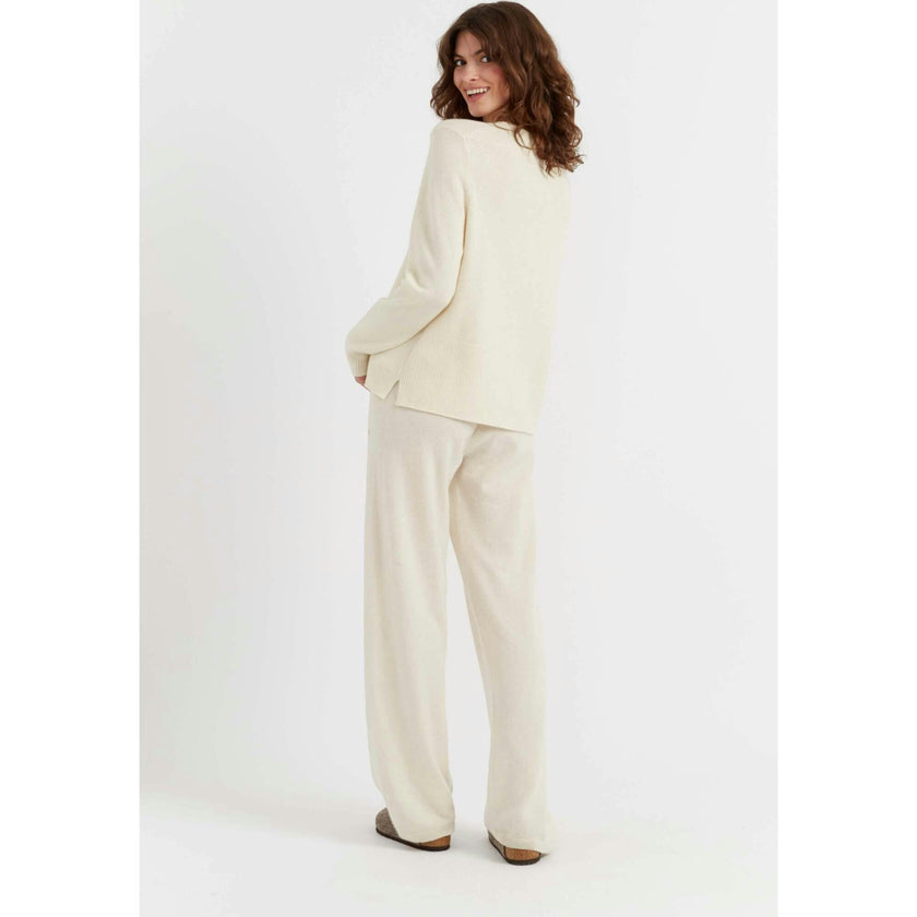 Pure Cashmere Wide Leg Pants