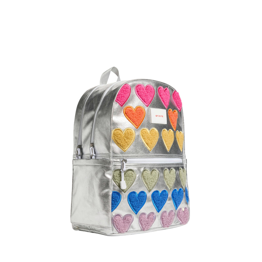 Kane Double Pocket Backpack, Fuzzy Hearts