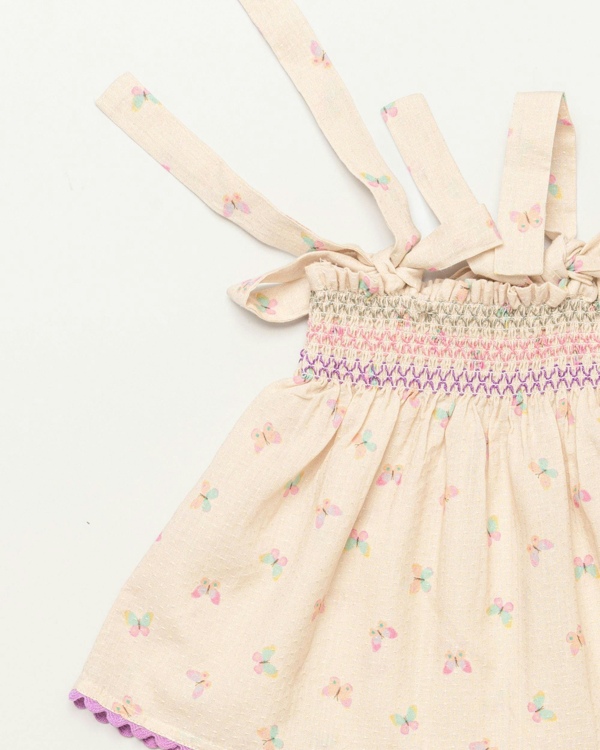 Didi Baby Smock Top & Bloomer Set - Butterflies print