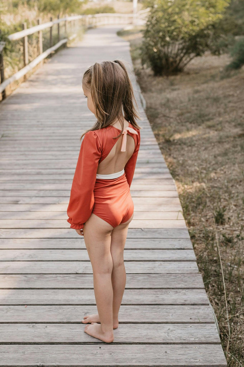 Jemima Surf Suit in Terracotta Peachpink