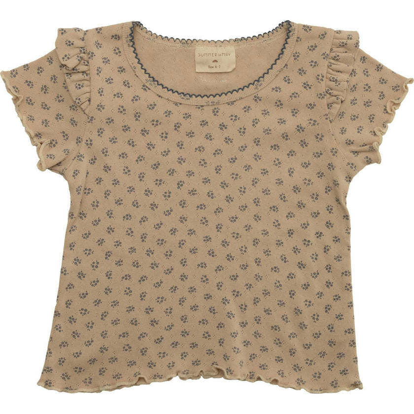 Short Sleeve Tee, Pointelle Flowers