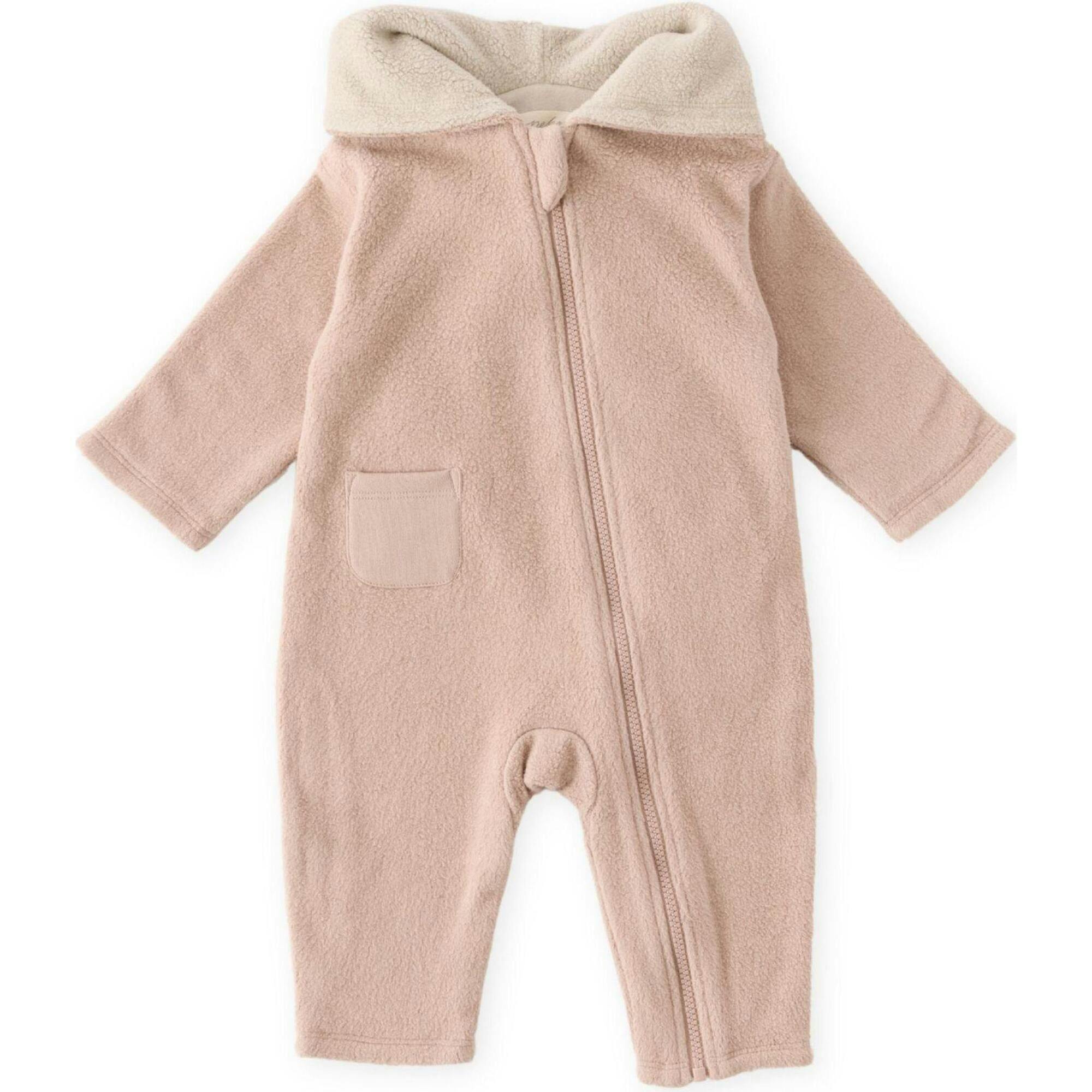 Teddy Fleece Baby Suit, Pink