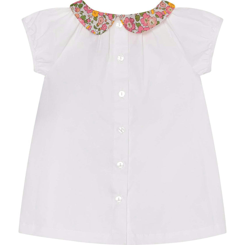 Made With Liberty Fabric Girls blouse Rose
