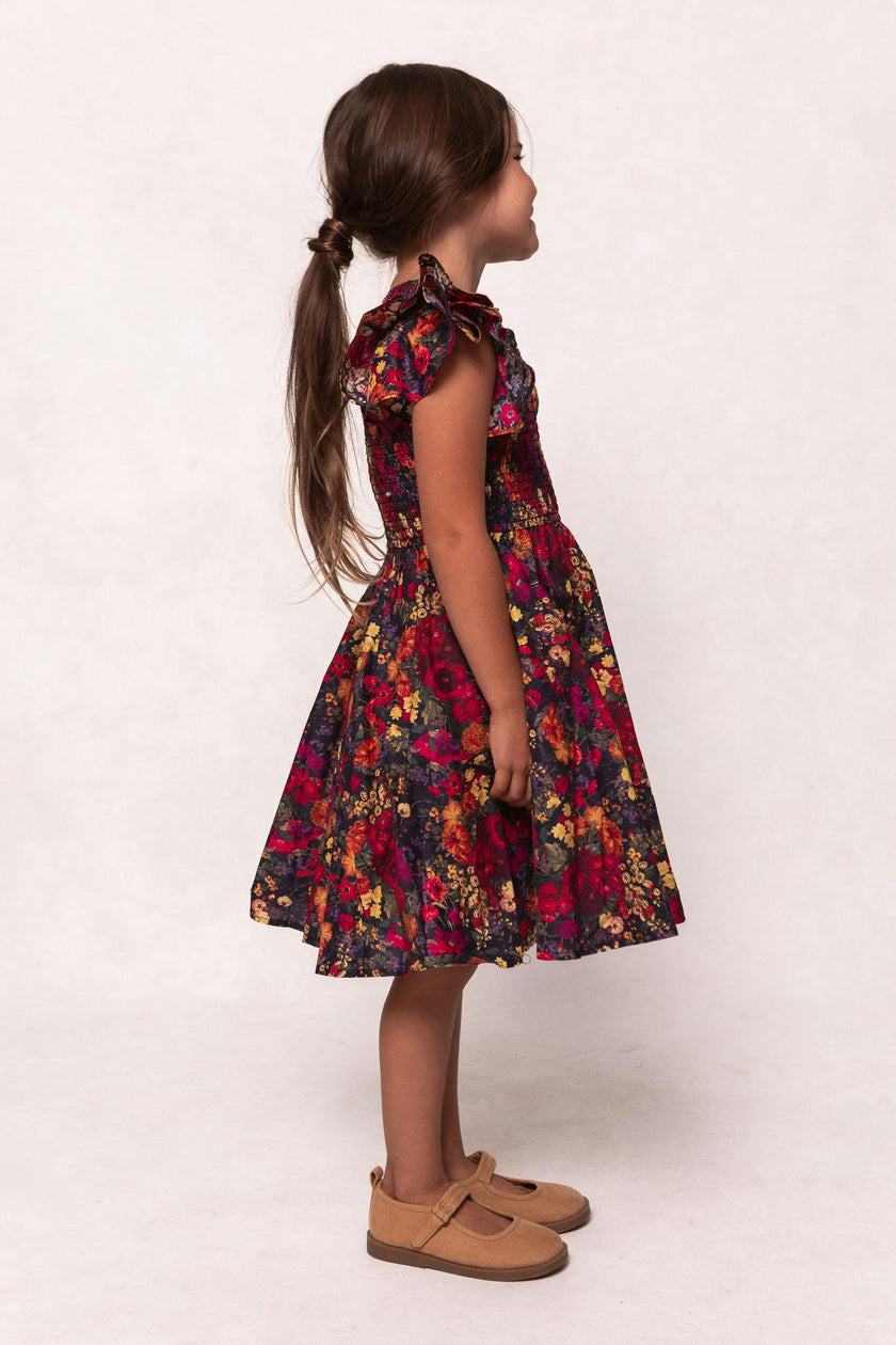 Mini Hattie Dress in Night Garden