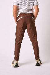 brown retro warm-up jogger