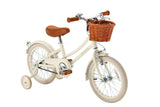 Banwood Classic 16 Inch Kids Bike Cream — Pedal Bicycle with Training Wheels Ages 4-7