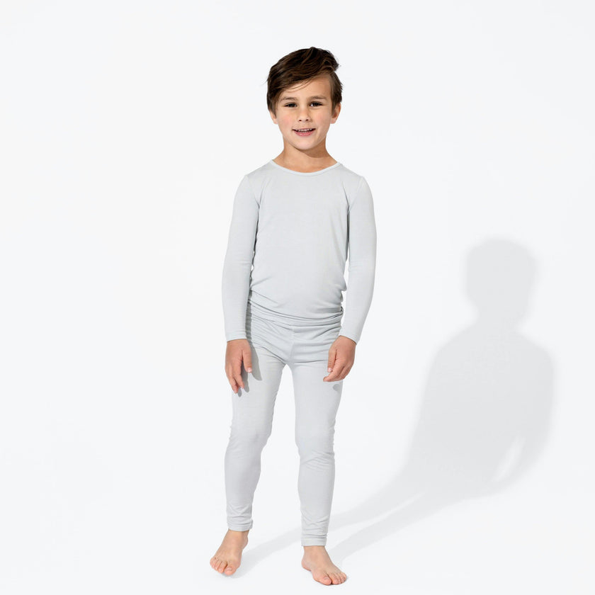 Cloud Grey Bamboo Kids Pajamas