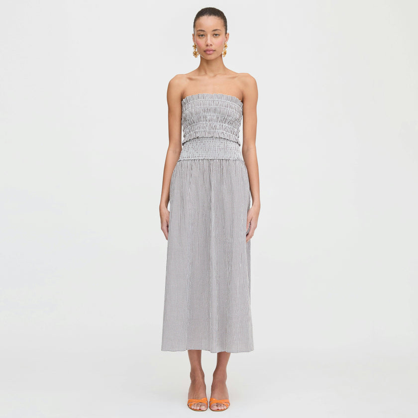 The June Nap Top - Chocolate Gingham