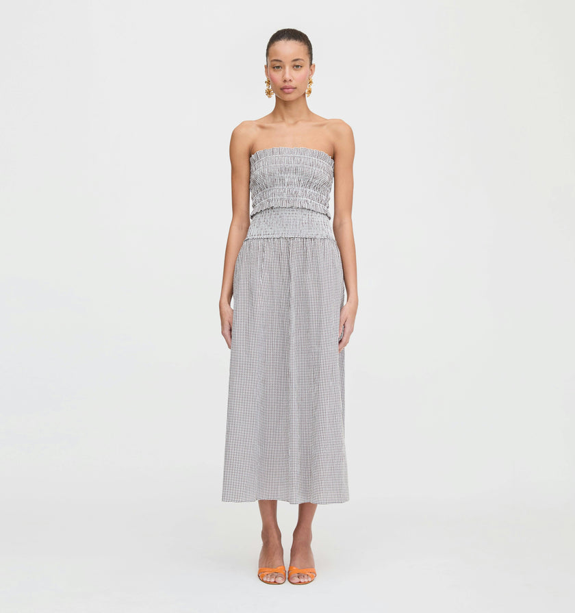 The June Nap Top - Chocolate Gingham