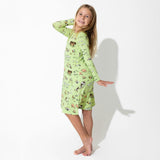 Farm Animals Bamboo Girls' Long Sleeve Dress