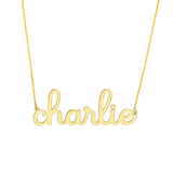 Doodle Script Nameplate Necklace