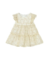 Beige Baby Dress With Heart Motif