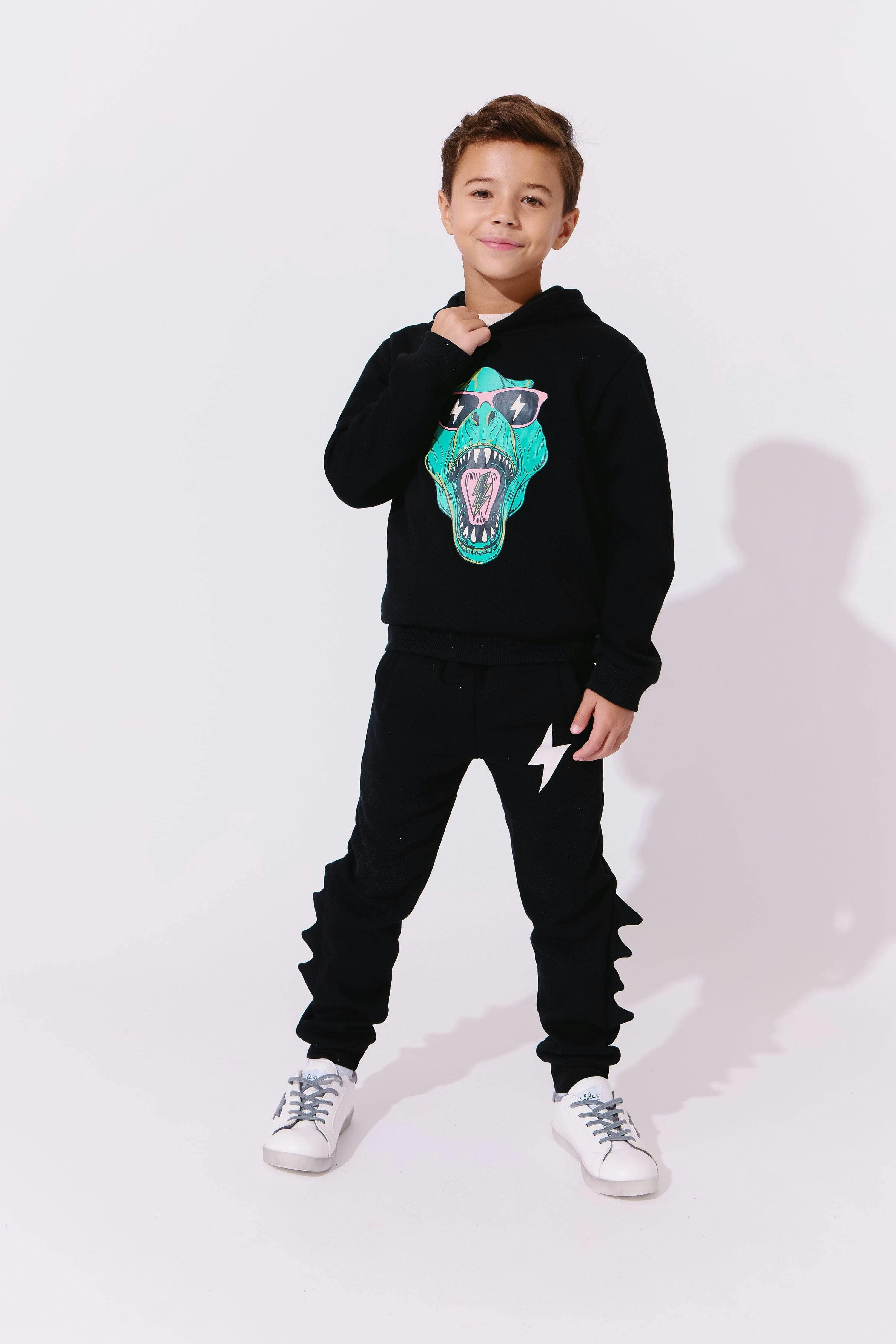 Dino Flash Jogger Set, Black