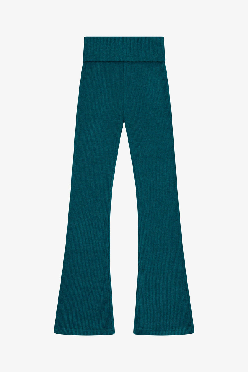 Tenly Hacci Rib Waisted Flared Pants