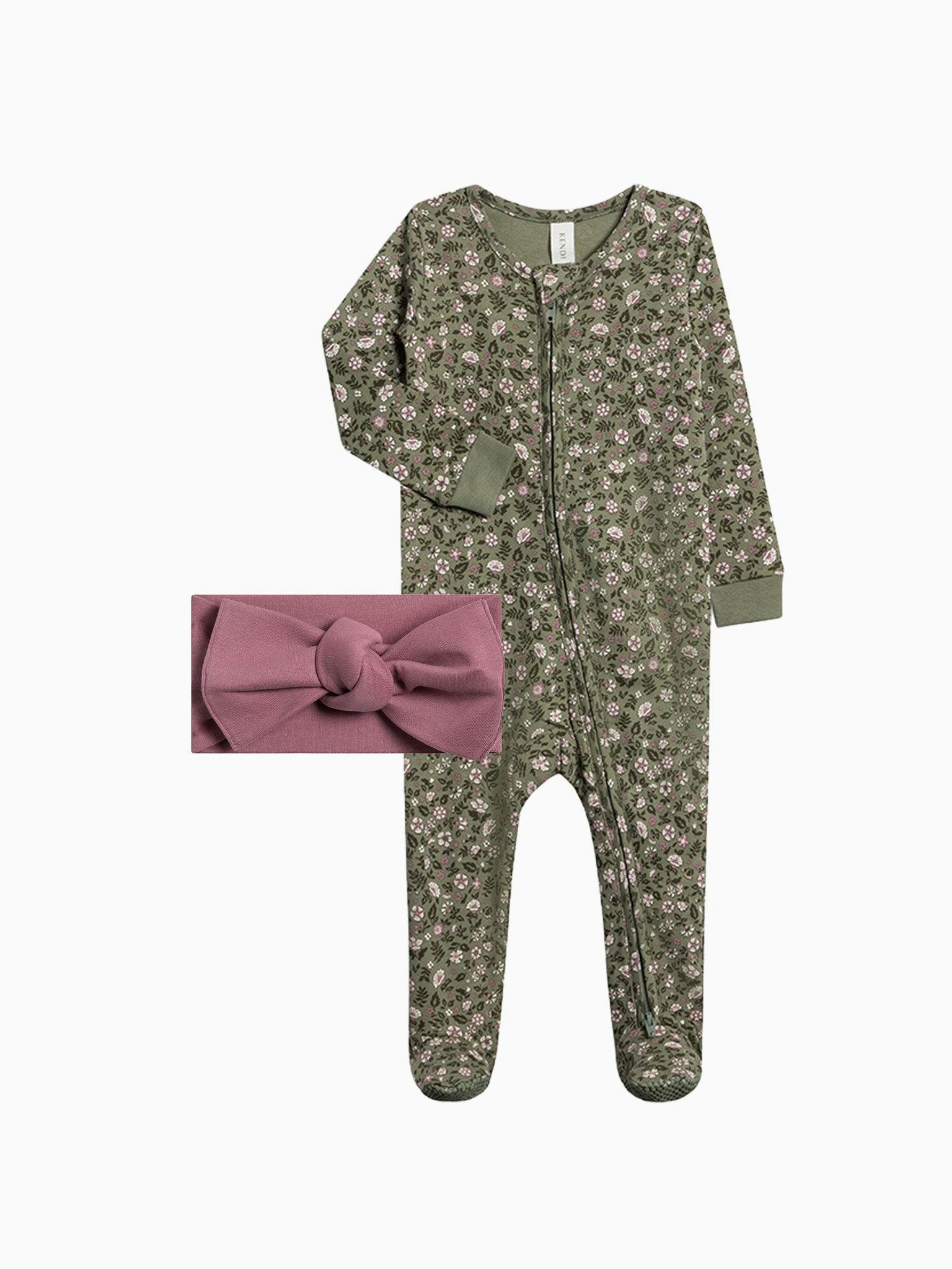 Organic Winter Sleeper and Bow Set