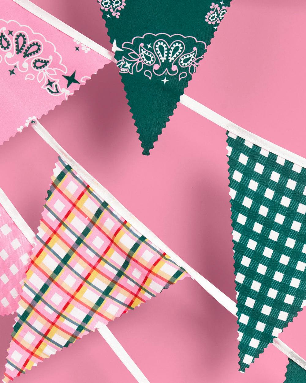 Camp Bunting Banner - gingham garland