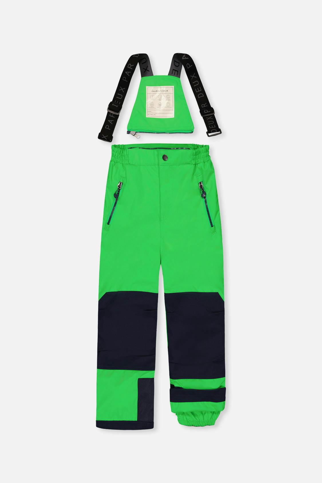Two Piece Play Snowsuit Royal Blue And Green Colorblock