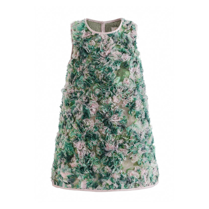 Green Sylvie Floral Textured Dress