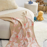 Baby Cotton Knit Blanket - Rabbits