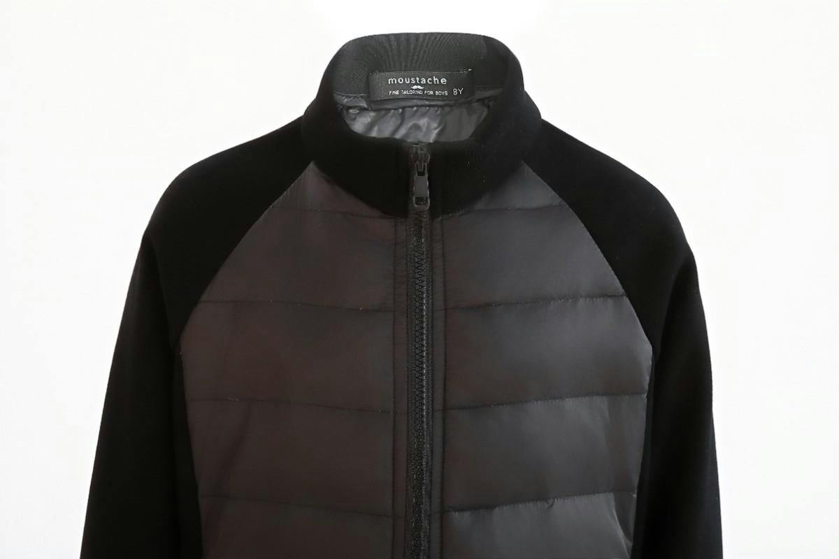 Black Quilted Zip Jacket