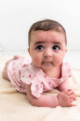 Cherries Pima Cotton Baby Bloomer w/ Cross Straps