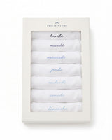 Baby's Pima Short Sleeve Onesie Set in French Lessons Blue