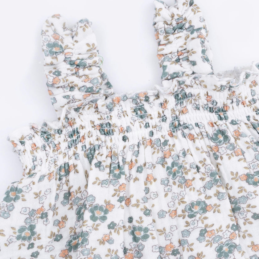 Camille Floral - Ruffly Strap Top and Bloomer