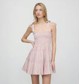 The Ribbon Charlotte Nap Dress - Pink Floral Dot Stripe