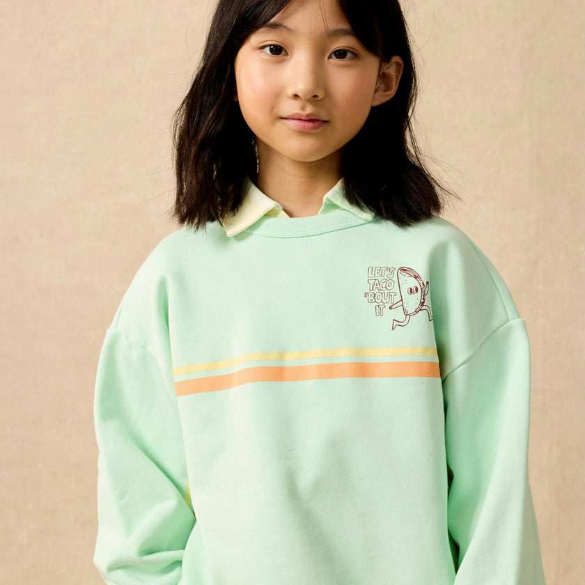 Organic Weekend Sweatshirt in Frosty Jade
