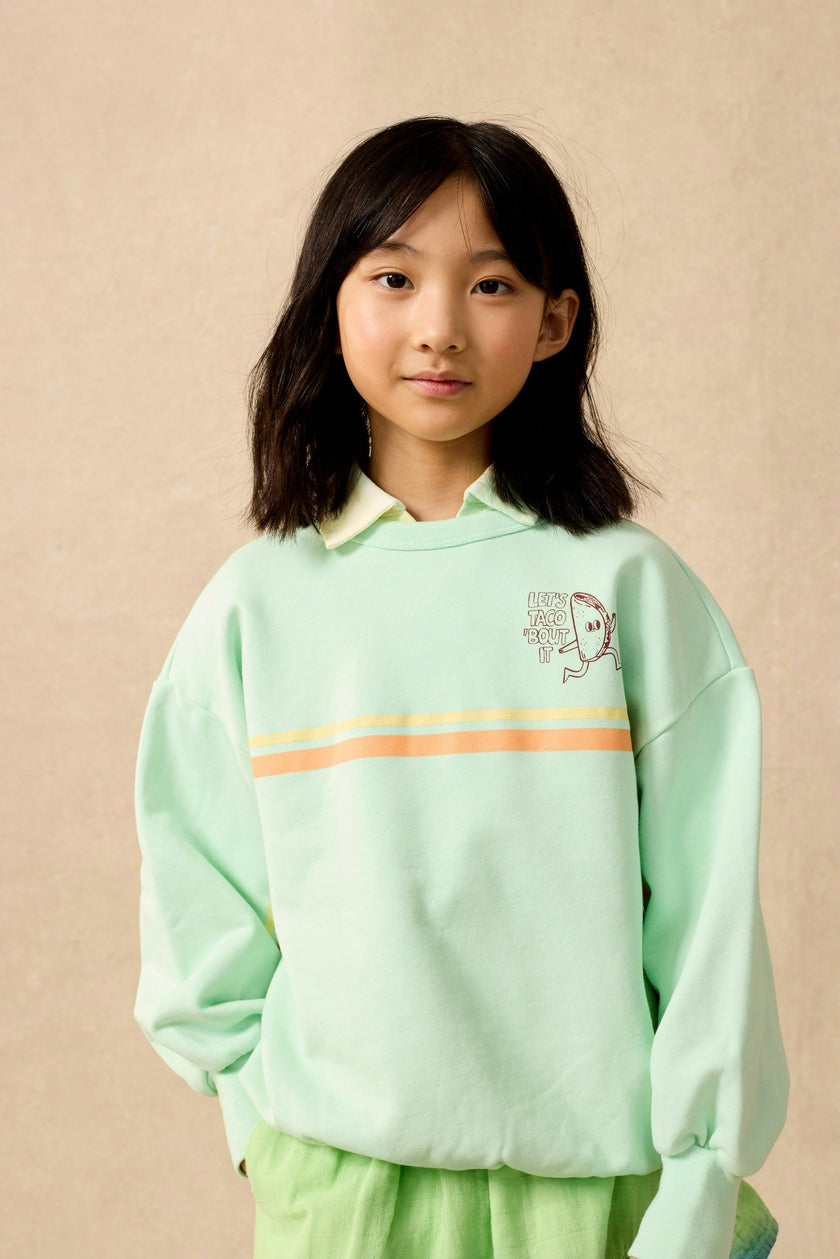 Organic Weekend Sweatshirt in Frosty Jade
