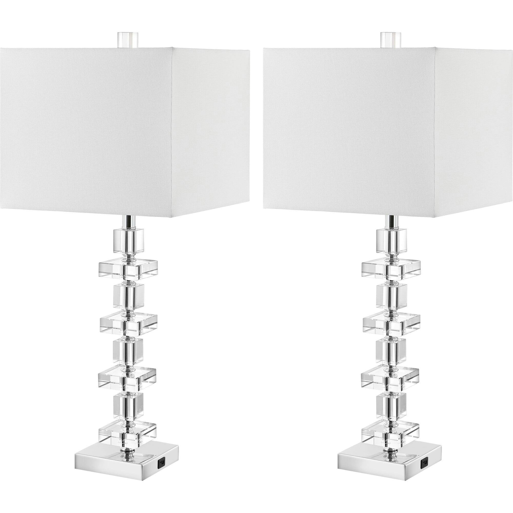 Deco Crystal Table Lamps with USB Port