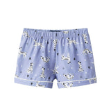 Girls Purple Dalmatian & Heart Print Pajama Set | Dalmatian & Hearts