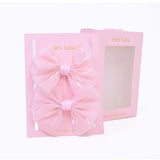 Multicolor Satin Bow Hairclip Set