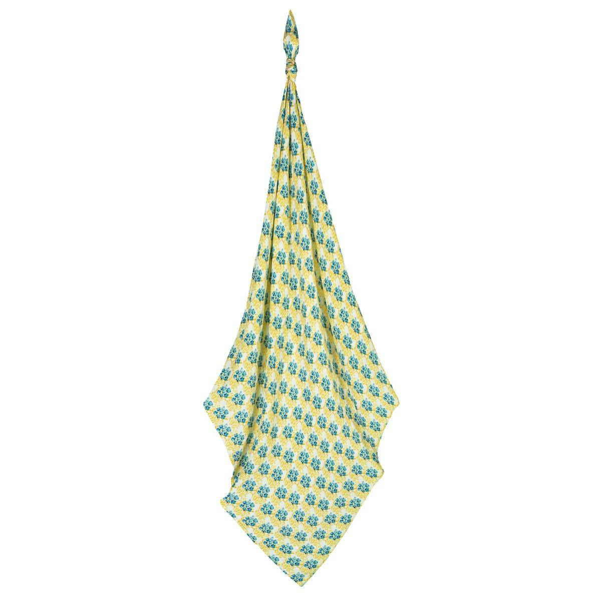 Sky Floral Bamboo Muslin Swaddle Blanket