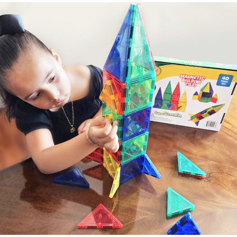 Crayola Bold & Bright Magnetic Tiles 40 Piece Set