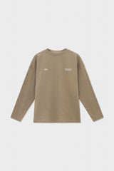 Relaxed Cotton Long Sleeve T-Shirt With Print
