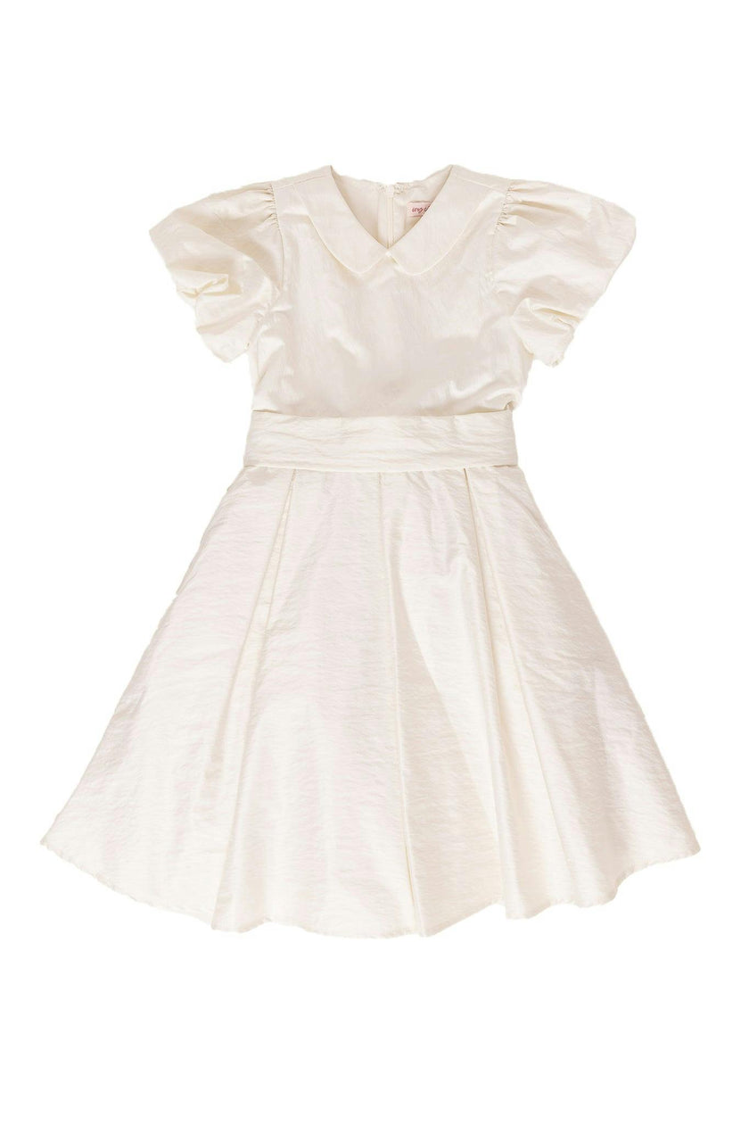 Mini Wrenley Dress in Cream Taffeta