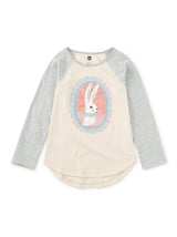 Cameo Bunny Graphic Raglan Tee, Antique