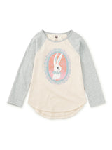 Cameo Bunny Graphic Raglan Tee, Antique