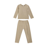 Gray Solid Wool-Blend Pajama Set