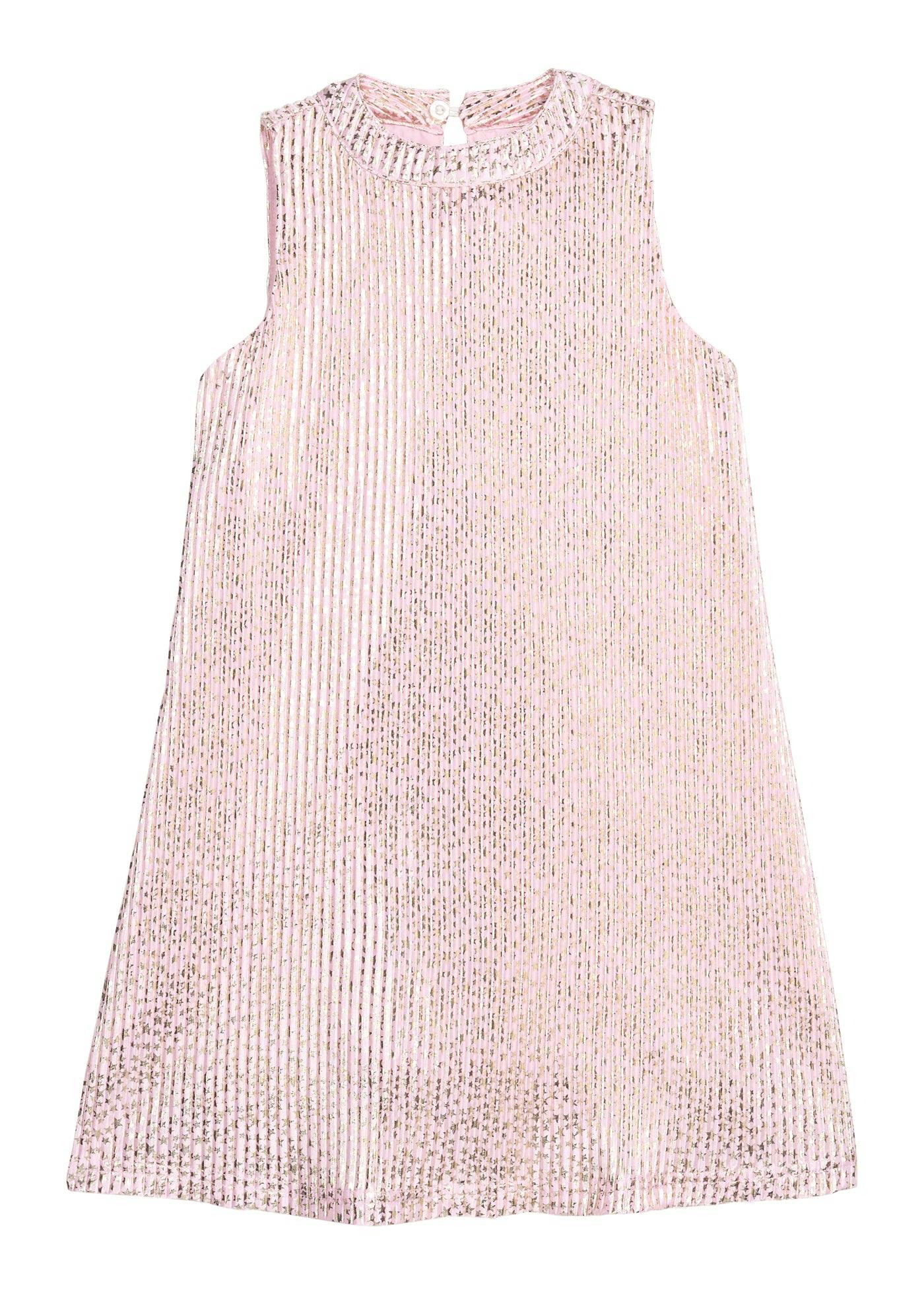 Swing Dress - Pink Crinkle Stars