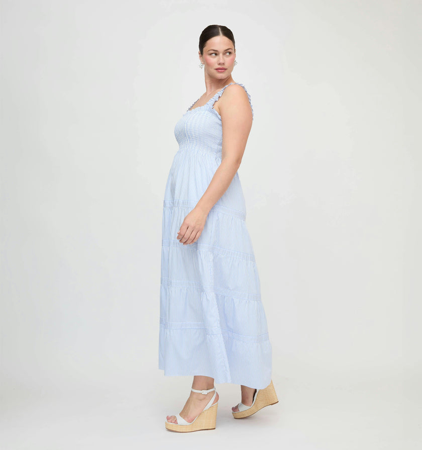 The Goldie Nap Dress - Blue/White Stripe