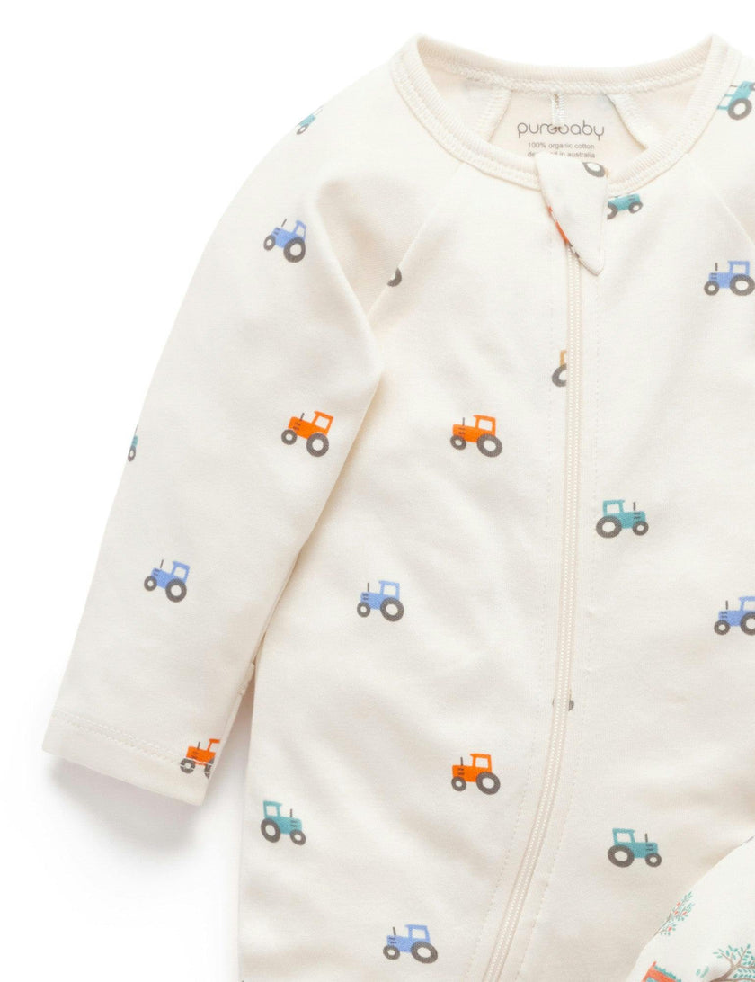 Printed Zip Growsuit Pack Farm Vehicles Print